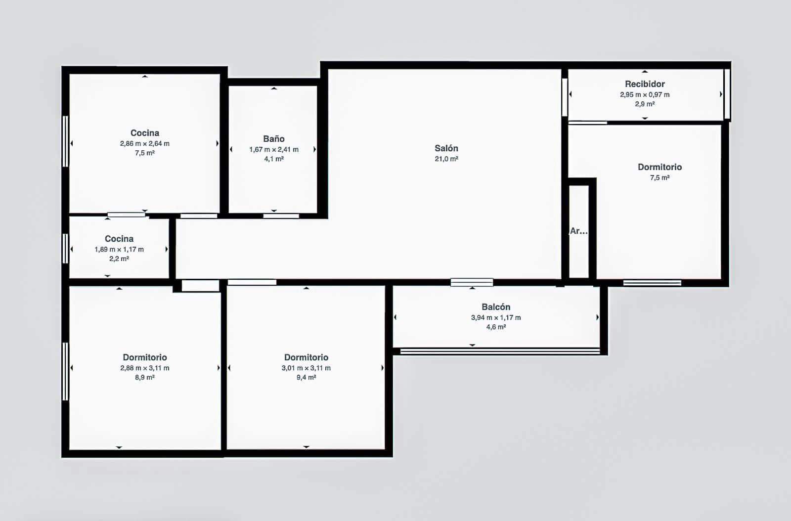 3 sypialnia Apartament na sprzedaż w Palma de Mallorca - 299 000 € (Ref: 9822960)