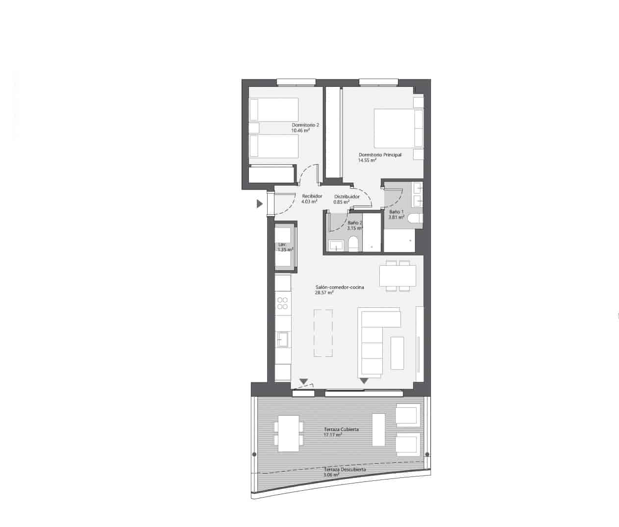 2 soveværelse Lejlighed til salg i Rincon de la Victoria - € 351.000 (Ref: 9569220)