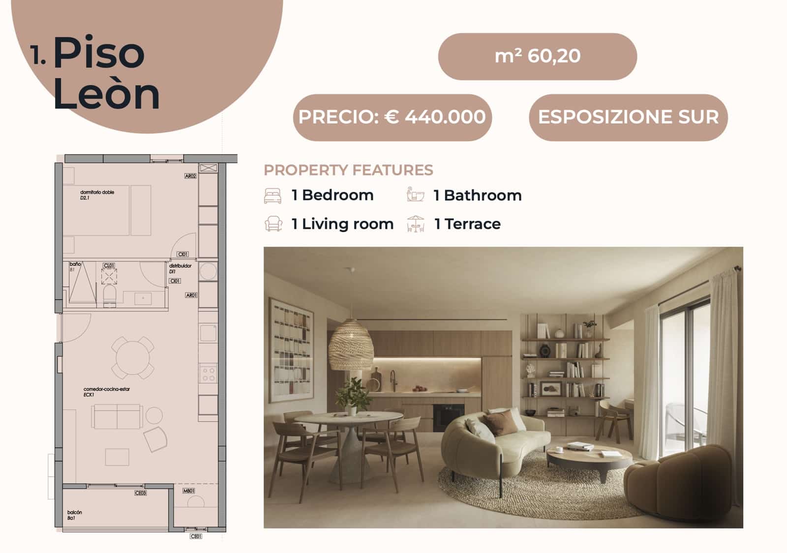 1 makuuhuone Huoneisto myytävänä paikassa Formentera kunta - 440 000 € (Ref: 9610179)