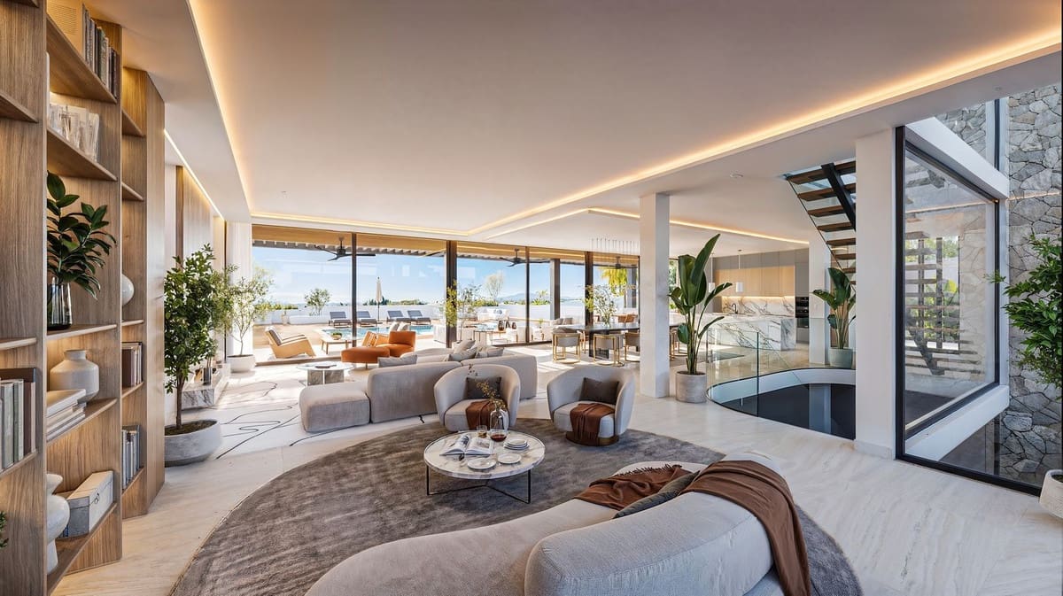 5 makuuhuone Huvila myytävänä paikassa New Golden Mile mukana uima-altaan 
autotalli - 3 750 000 € (Ref: 9695478)