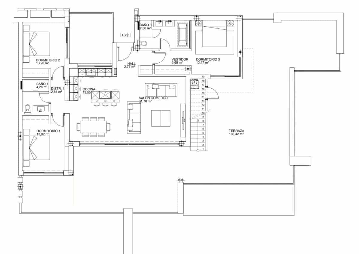 3 camera da letto Appartamento in vendita in Ojen con piscina garage - 2.000.000 € (Rif: 9642841)