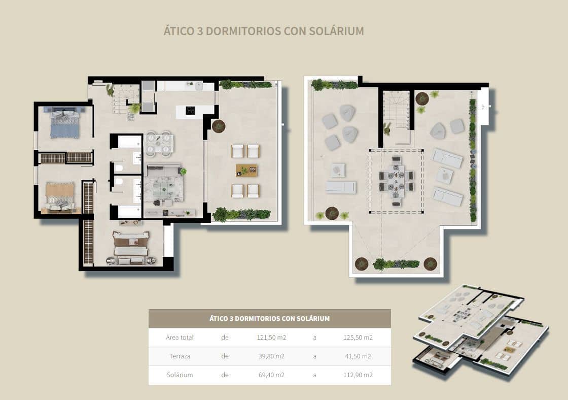 3 quarto Penthouse para venda em Marbella com piscina garagem - 950 000 € (Ref: 8994659)