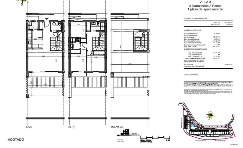 3 slaapkamer Rijtjeshuis te koop in Torrenueva met zwembad garage - € 925.000 (Ref: 9428543)