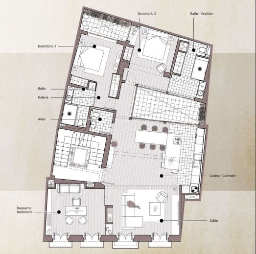 2 quarto Apartamento para venda em Malaga cidade - 1 812 500 € (Ref: 9431861)