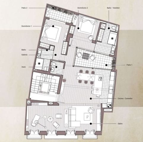 2 sovrum Lägenhet till salu i Málaga stad - 1 812 500 € (Ref: 9431861)
