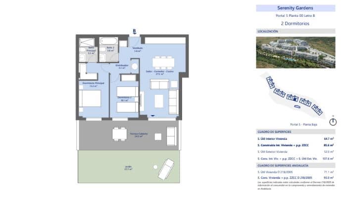 2 sypialnia Mieszkanie na sprzedaż w Estepona z basenem - 320 000 € (Ref: 9431869)