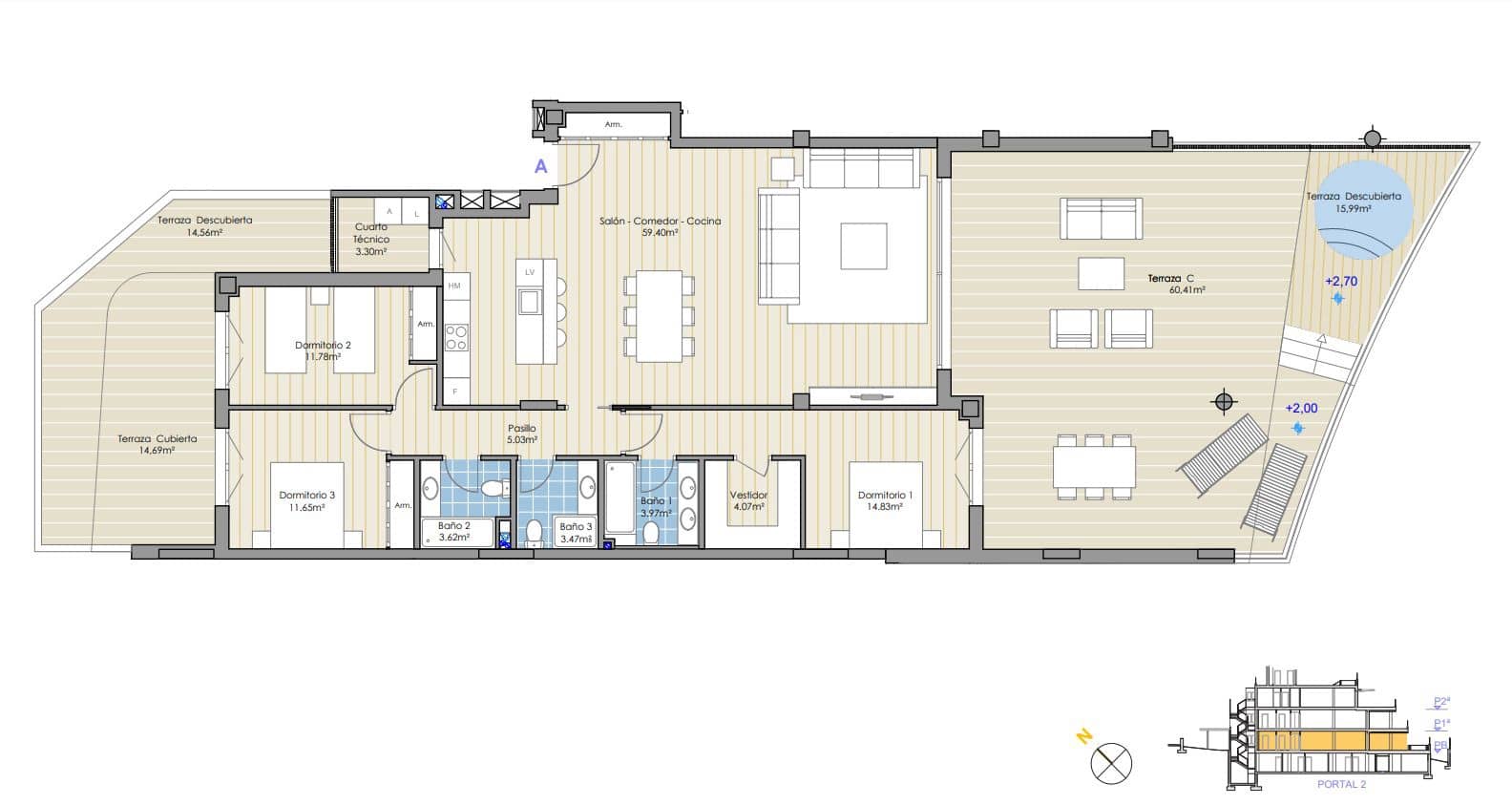 3 quarto Apartamento para venda em Marbella com piscina - 1 250 000 € (Ref: 9431876)
