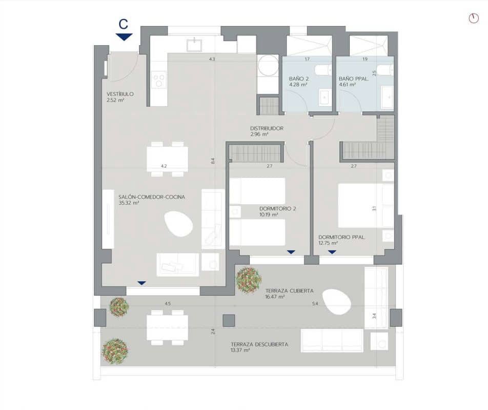 2 quarto Apartamento para venda em Estepona com piscina - 303 000 € (Ref: 9431883)