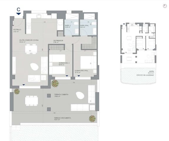2 quarto Apartamento para venda em Estepona com piscina - 303 000 € (Ref: 9431883)