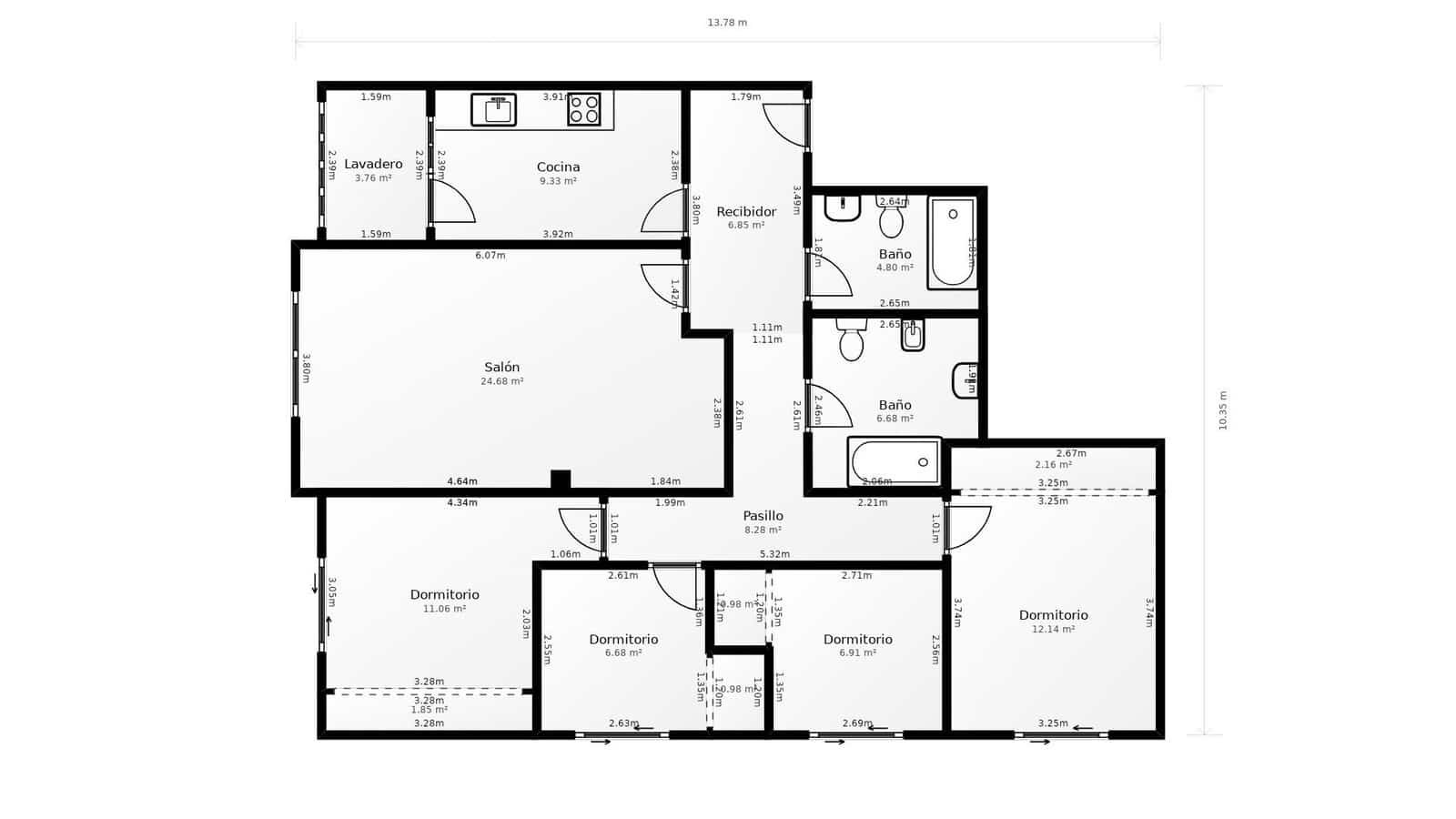 4 camera da letto Appartamento in vendita in Coin - 295.000 € (Rif: 9433638)