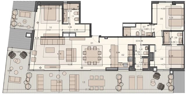 3 makuuhuone Kattohuoneisto myytävänä paikassa Fuengirola - 1 550 000 € (Ref: 9468861)