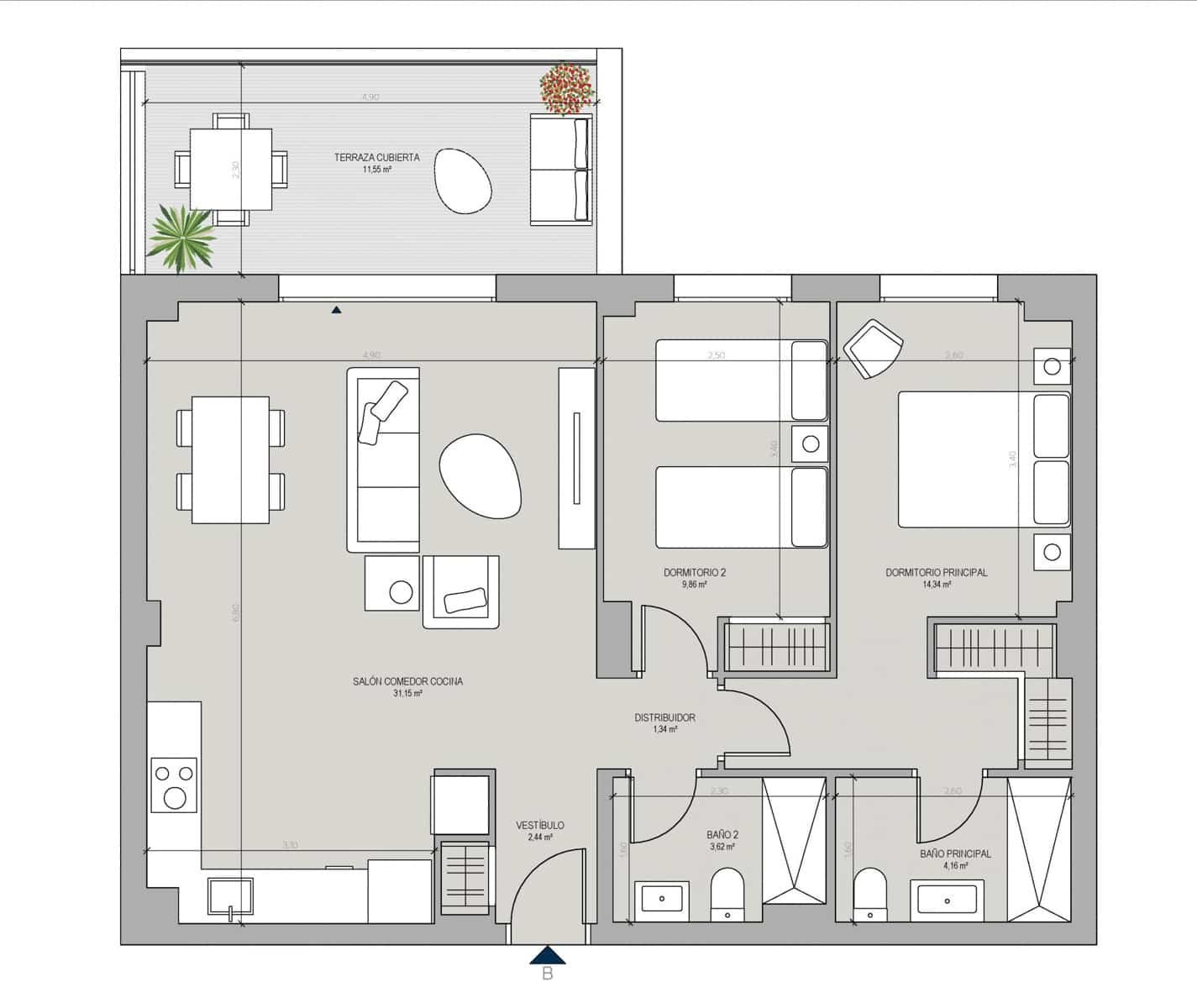 2 Zimmer Apartment zu verkaufen in Manilva mit Pool - 301.000 € (Ref: 9468883)