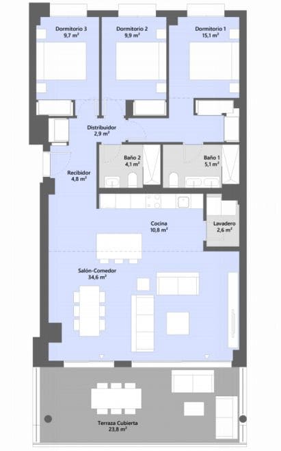 3 sovrum Lägenhet till salu i Marbella med pool - 679 000 € (Ref: 9468886)