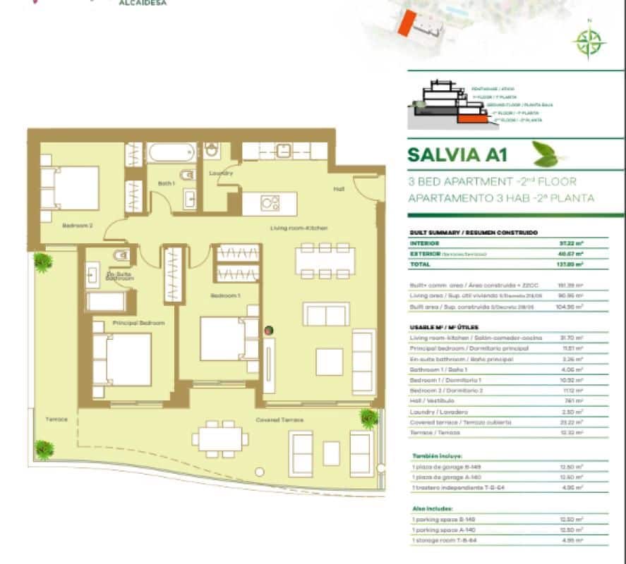 2 makuuhuone Kattohuoneisto myytävänä paikassa La Linea de la Concepcion mukana uima-altaan - 889 000 € (Ref: 9530739)