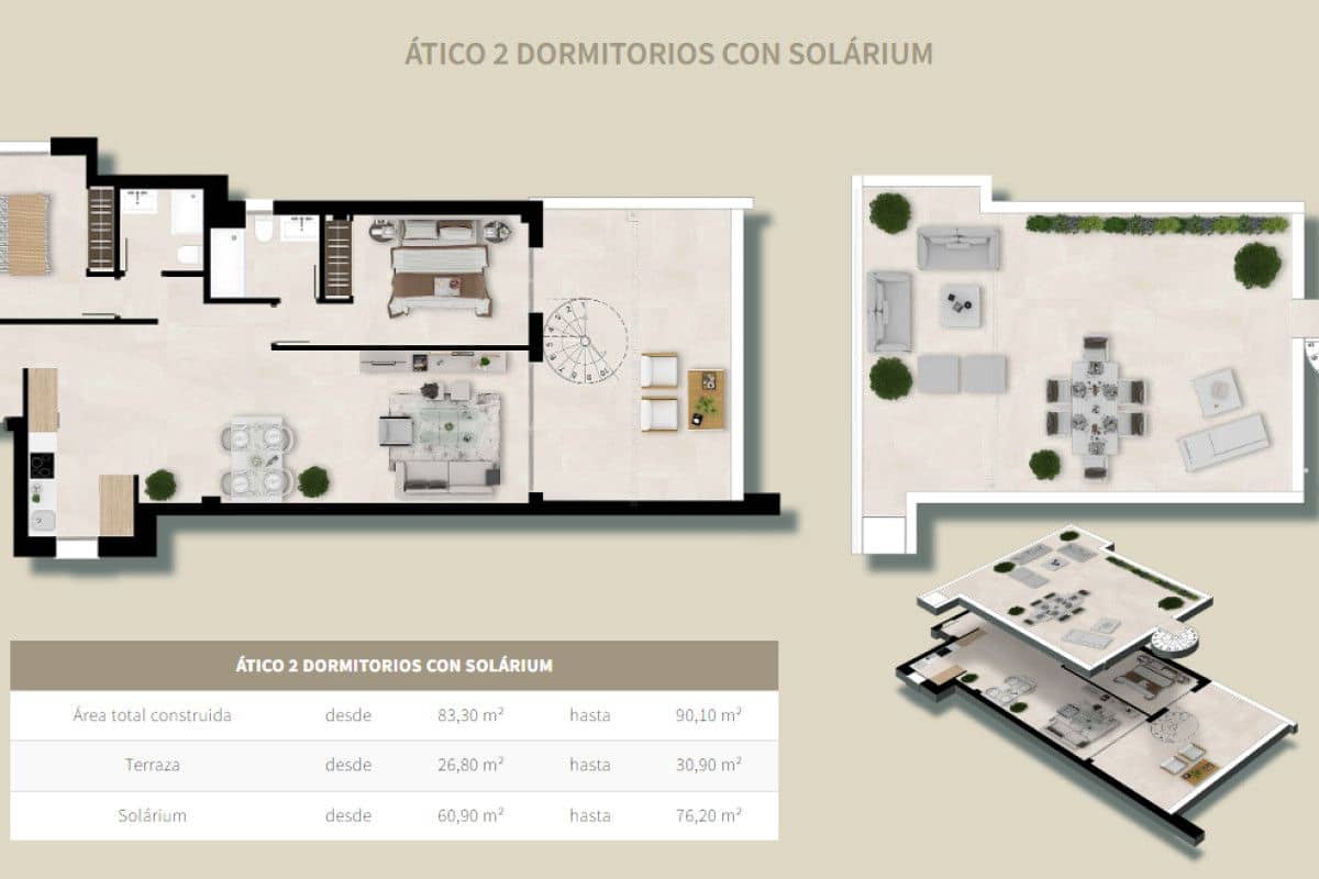 2 quarto Apartamento para venda em Estepona com piscina - 375 000 € (Ref: 9541241)