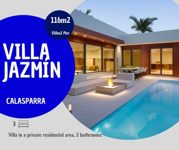 3 makuuhuone Huvila myytävänä paikassa Calasparra mukana uima-altaan 
autotalli - 339 000 € (Ref: 9500710)