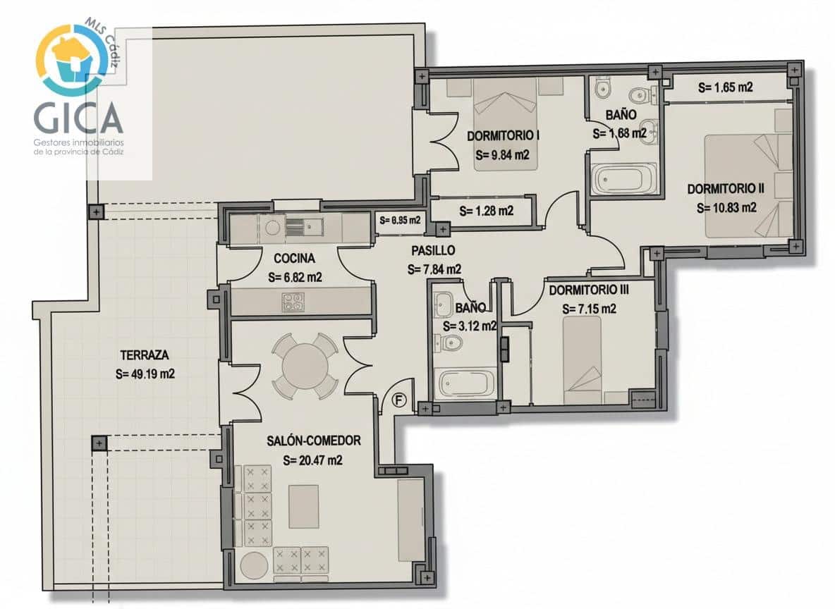 3 chambre Penthouse à vendre à Algeciras avec garage - 269 900 € (Ref: 9674479)