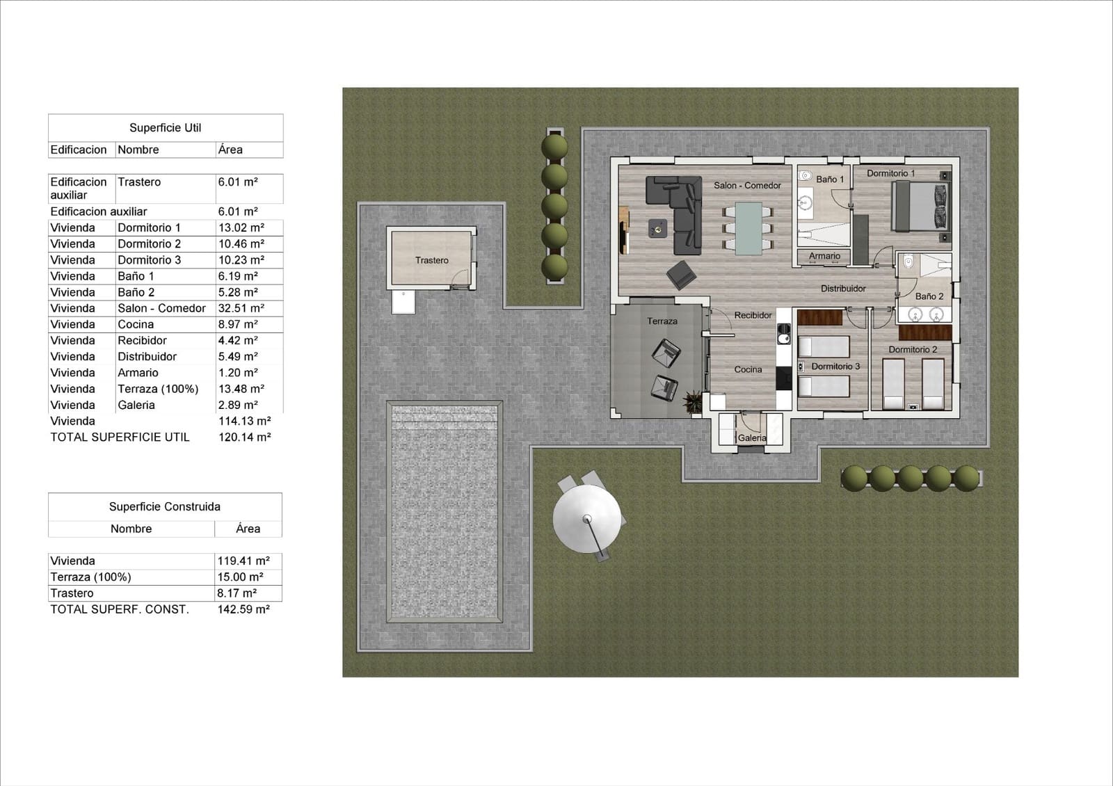 2 bedroom Villa for sale in Aspe with pool garage - € 235,500 (Ref: 9129310)