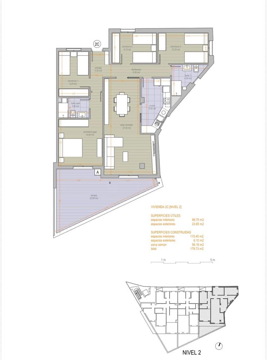 2 bedroom Flat for sale in Huercal de Almeria with pool - € 195,000 (Ref: 10011573)
