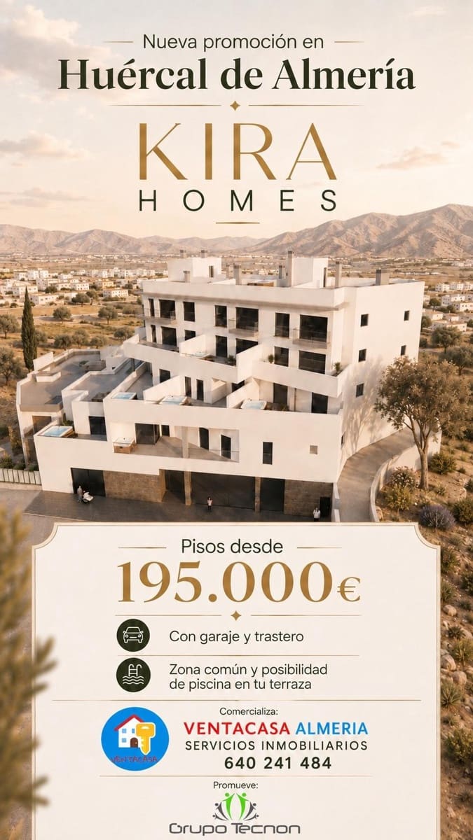 2 bedroom Flat for sale in Huercal de Almeria with pool - € 195,000 (Ref: 10011573)
