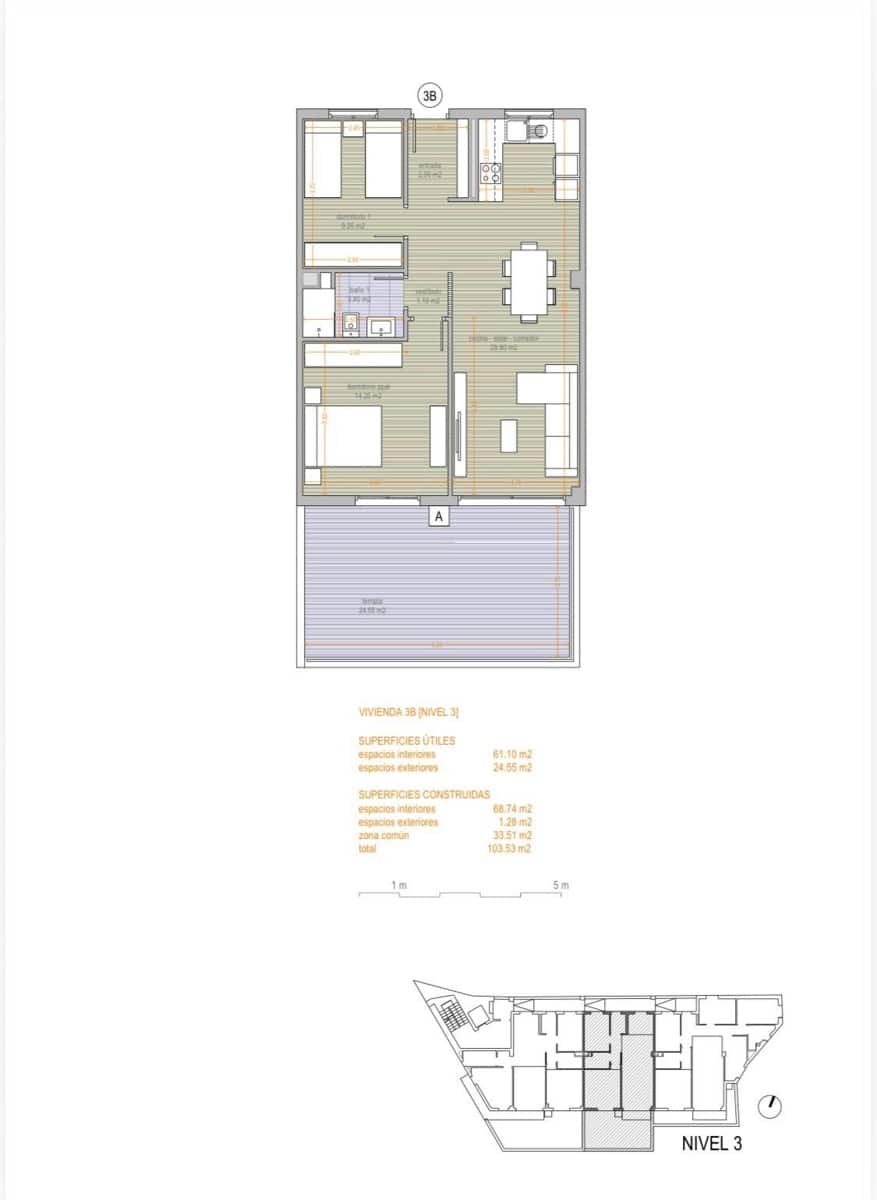 2 bedroom Flat for sale in Huercal de Almeria with pool - € 195,000 (Ref: 10011573)