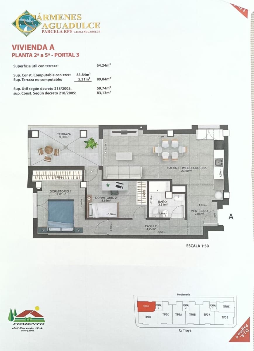 2 sypialnia Apartament na sprzedaż w Aguadulce (Almeria) z basenem garażem - 239 900 € (Ref: 8789929)