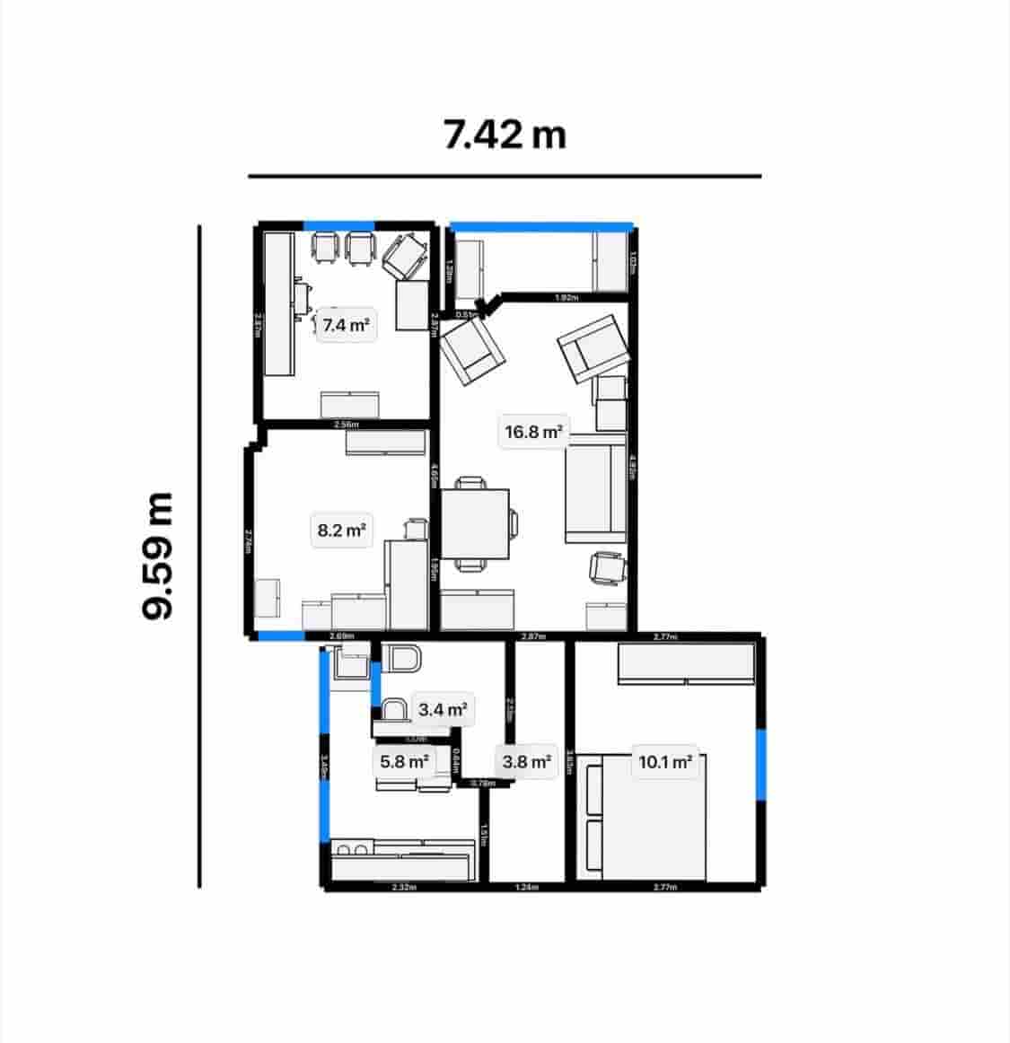 3 soveværelse Lejlighed til salg i Almeria by - € 145.000 (Ref: 9396191)