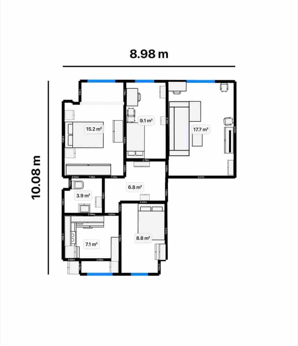 3 makuuhuone Asunto myytävänä paikassa Almeria kaupunki - 139 900 € (Ref: 9473082)