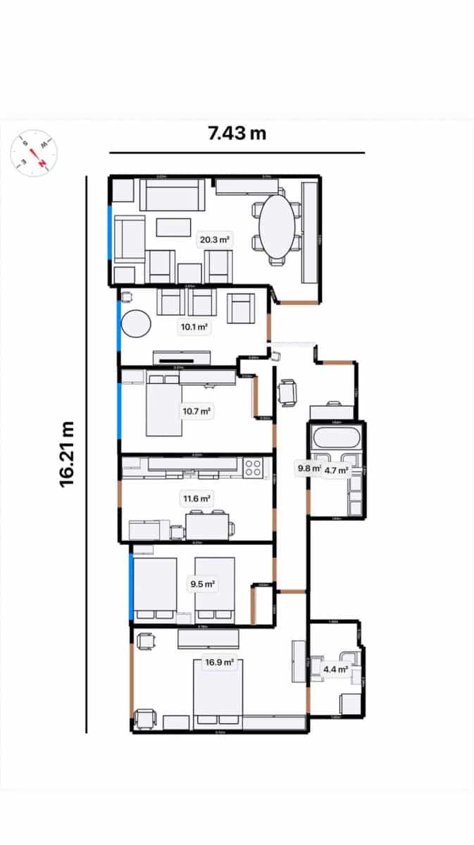 4 slaapkamer Flat te koop in Almeria stad - € 225.000 (Ref: 9894055)