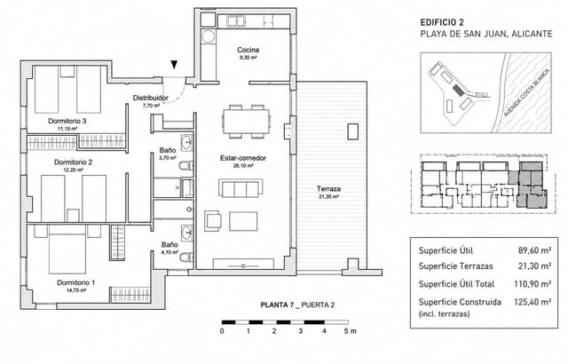 3 soverom Leilighet til salgs i PAU, Alicante by med svømmebasseng garasje - € 750 000 (Ref: 9868085)
