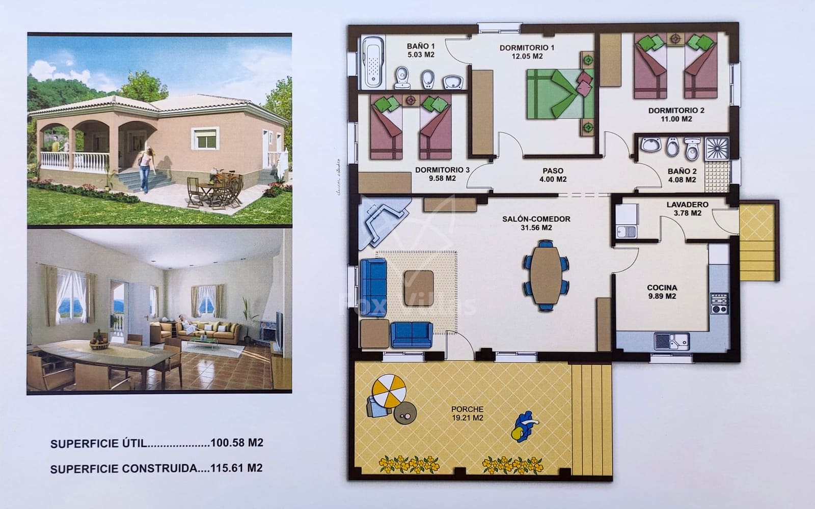 3 bedroom Villa for sale in Pinoso with pool - € 297,000 (Ref: 9076943)