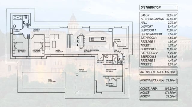 3 camera da letto Villa in vendita in Aspe con piscina - 365.000 € (Rif: 9106971)