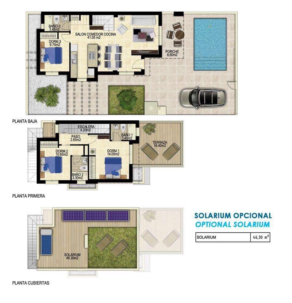 3 sypialnia Willa na sprzedaż w Orihuela Costa z basenem - 395 000 € (Ref: 9003519)