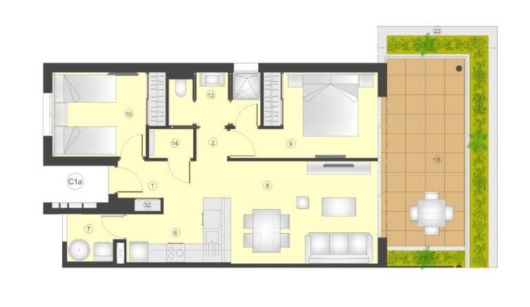2 soverom Leilighet til salgs i Torrevieja med svømmebasseng - € 335 000 (Ref: 9147017)