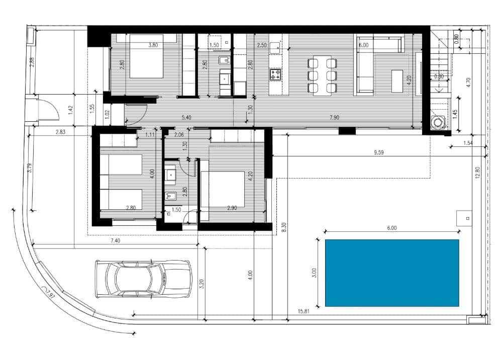 3 soverom Villa til salgs i Ciudad Quesada med svømmebasseng - € 514 000 (Ref: 9450506)