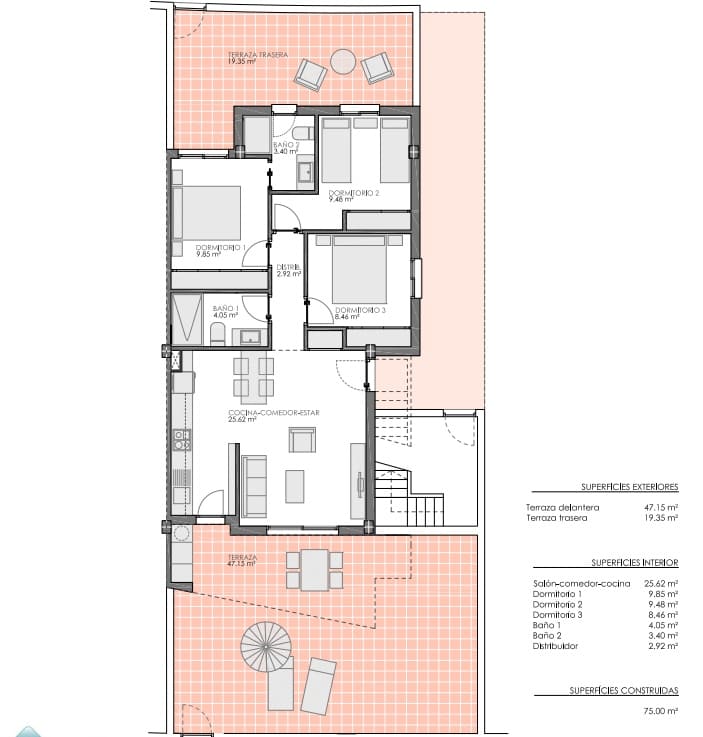 3 chambre Bungalow à vendre à Pilar de la Horadada avec piscine garage - 284 900 € (Ref: 10184162)