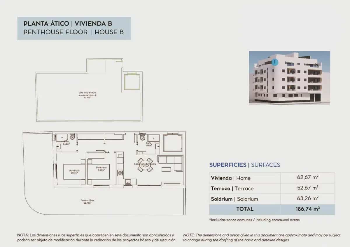 2 soveværelse Penthouse til salg i Torrevieja med garage - € 320.000 (Ref: 10007154)