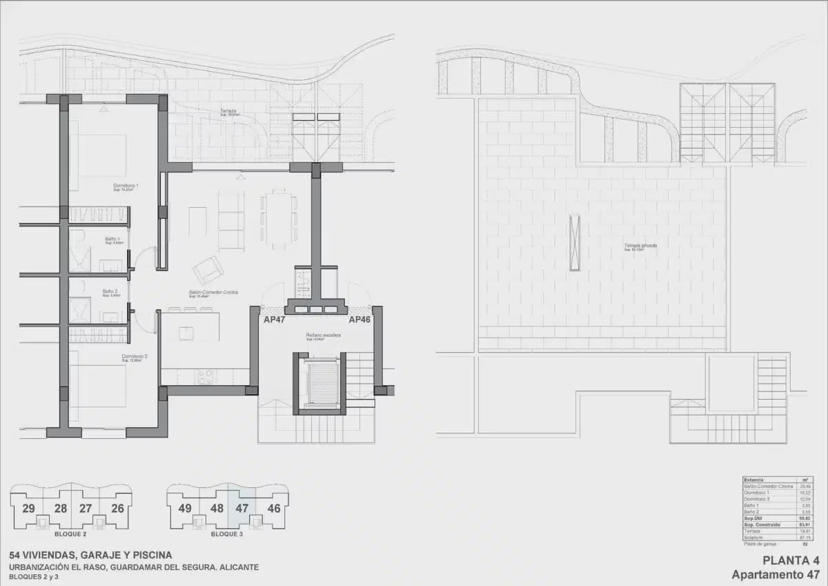 2 quarto Penthouse para venda em Guardamar del Segura com piscina - 376 900 € (Ref: 10043408)