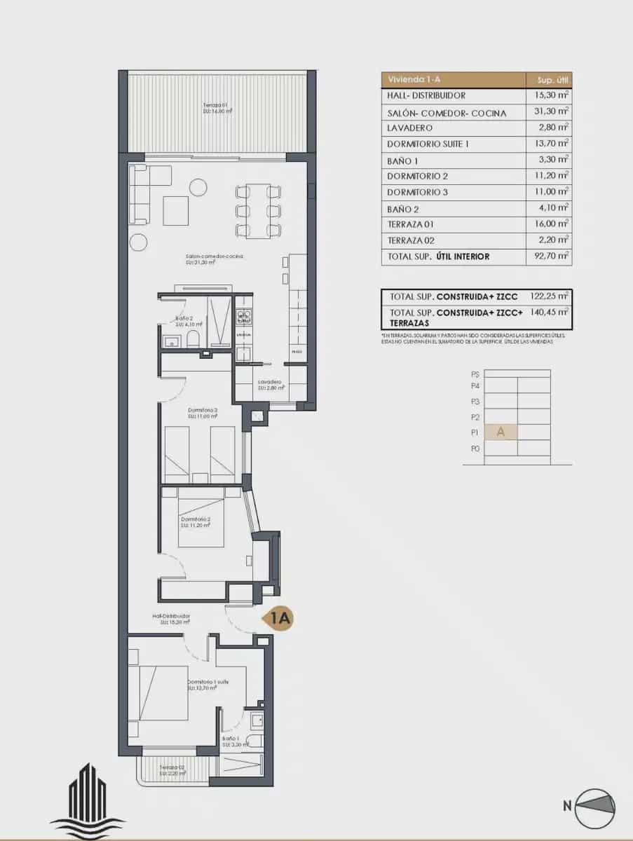 3 quarto Apartamento para venda em Guardamar del Segura com piscina garagem - 360 000 € (Ref: 10043412)