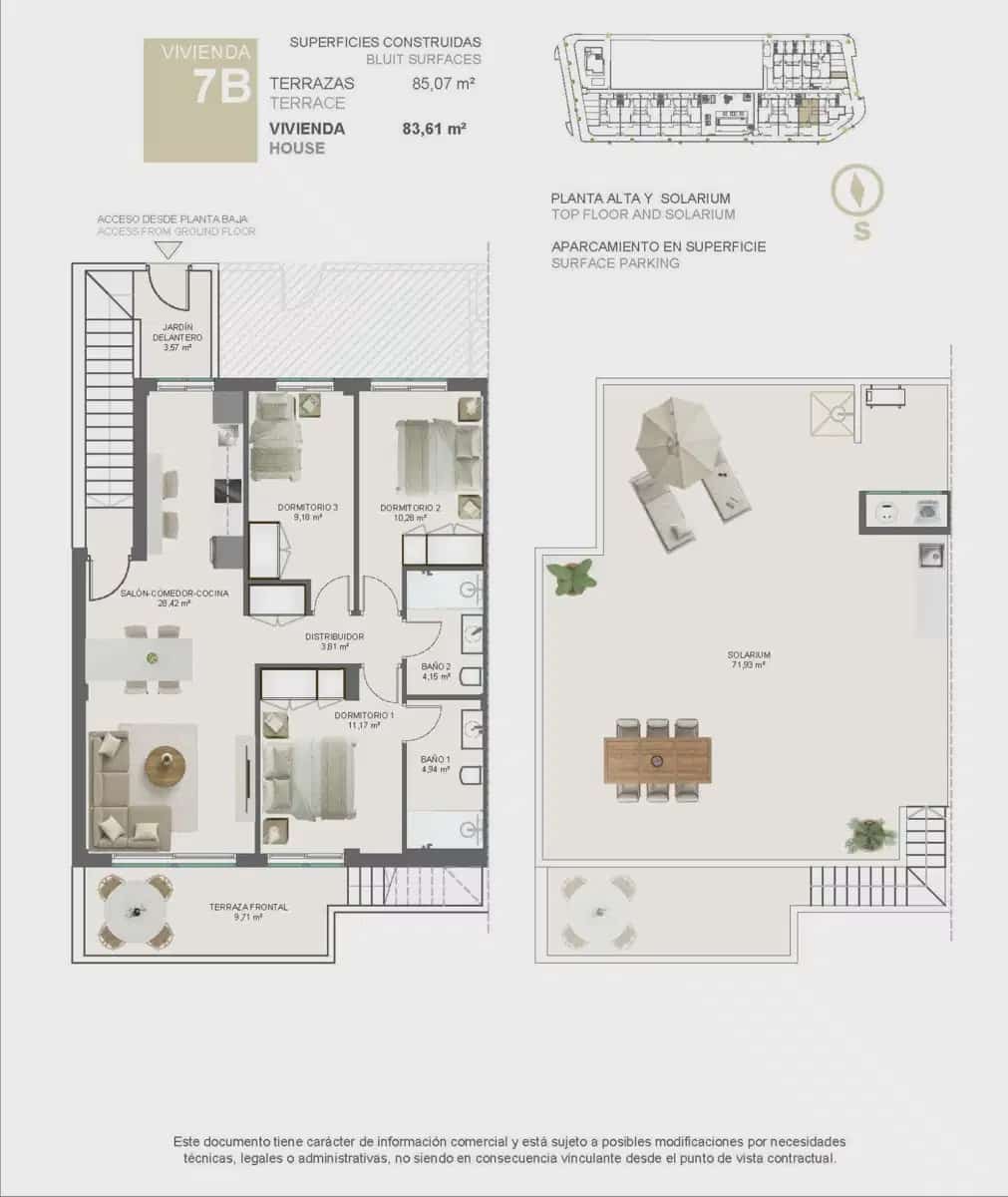 3 soveværelse Bungalow til salg i Pilar de la Horadada med swimmingpool - € 355.000 (Ref: 10043422)