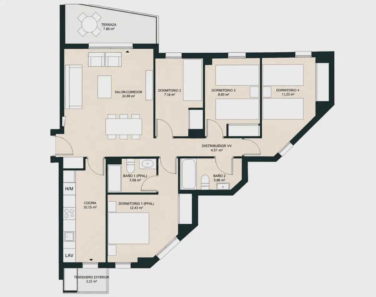 4 slaapkamer Appartement te koop in Denia met zwembad garage - € 428.000 (Ref: 10046686)