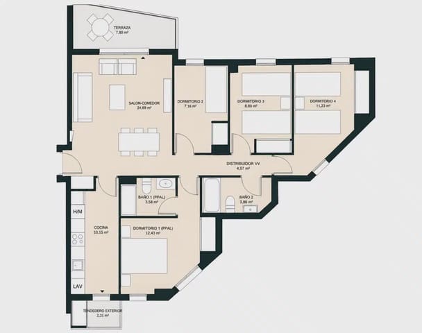 4 slaapkamer Appartement te koop in Dénia met zwembad garage - € 428.000 (Ref: 10046686)