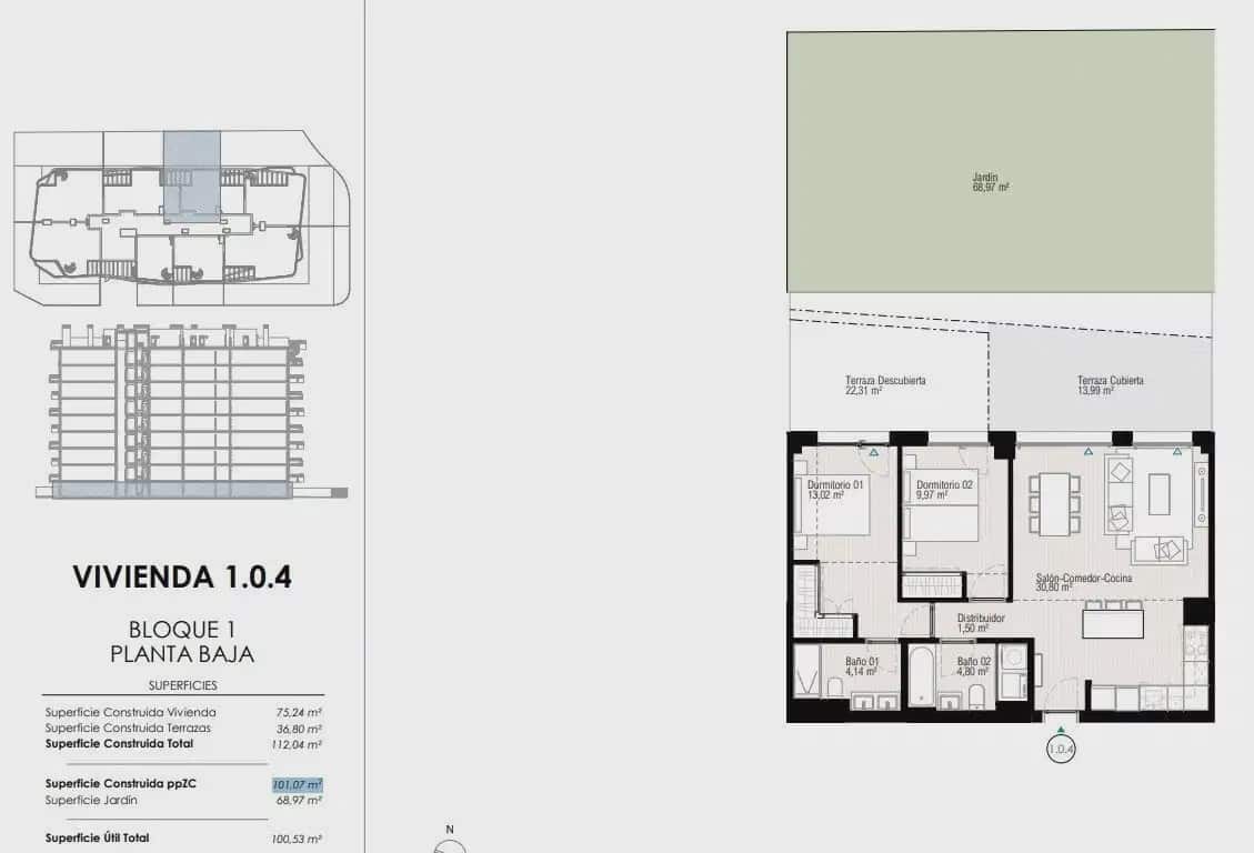 2 Zimmer Apartment zu verkaufen in La Villajoyosa / Vila Joiosa mit Pool Garage - 468.000 € (Ref: 10049737)