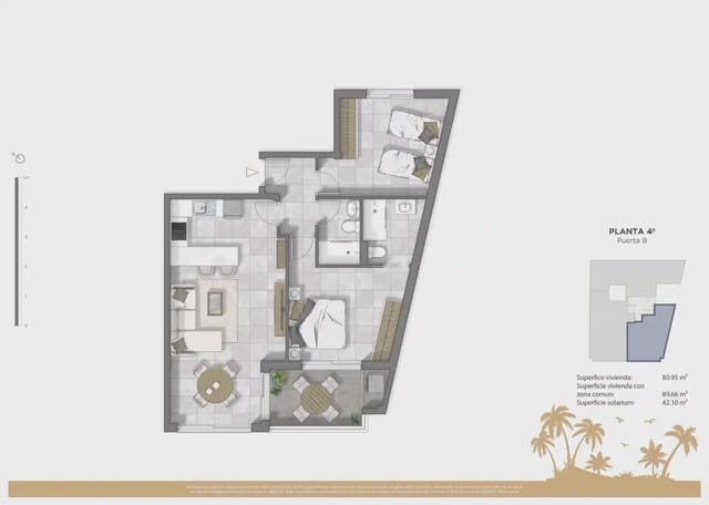 2 bedroom Penthouse for sale in Zona Pueblo, Guardamar del Segura with pool garage - € 468,500 (Ref: 10049738)