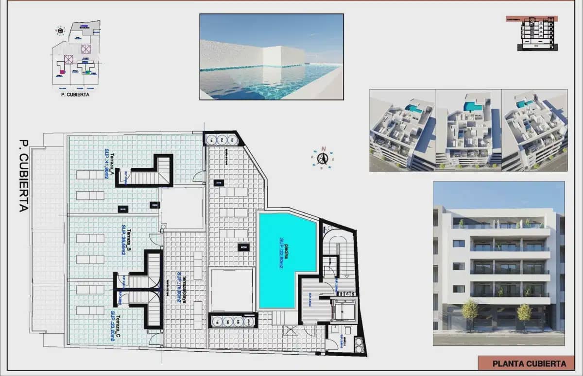 3 sovrum Takvåning till salu i Torrevieja med pool garage - 469 000 € (Ref: 10049740)