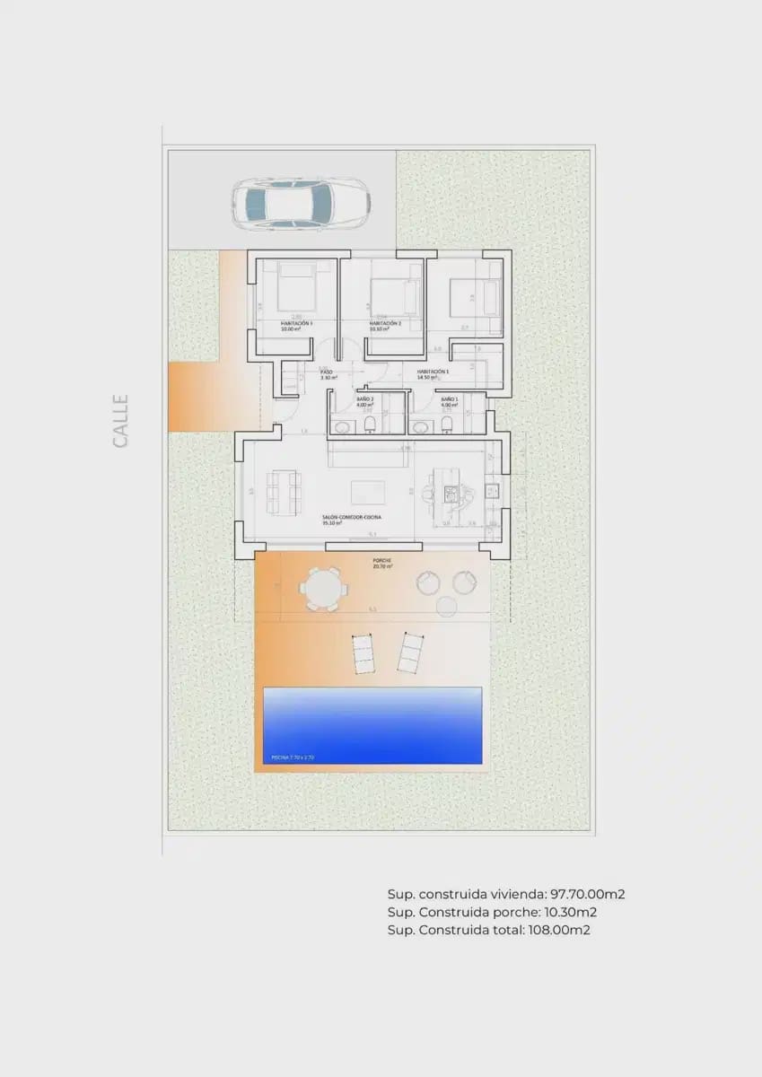 3 sovrum Villa till salu i Monforte del Cid - 470 900 € (Ref: 10049749)