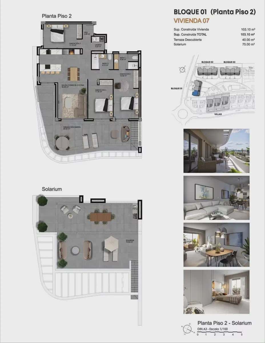 3 chambre Penthouse à vendre à Finestrat avec piscine garage - 580 000 € (Ref: 10050536)