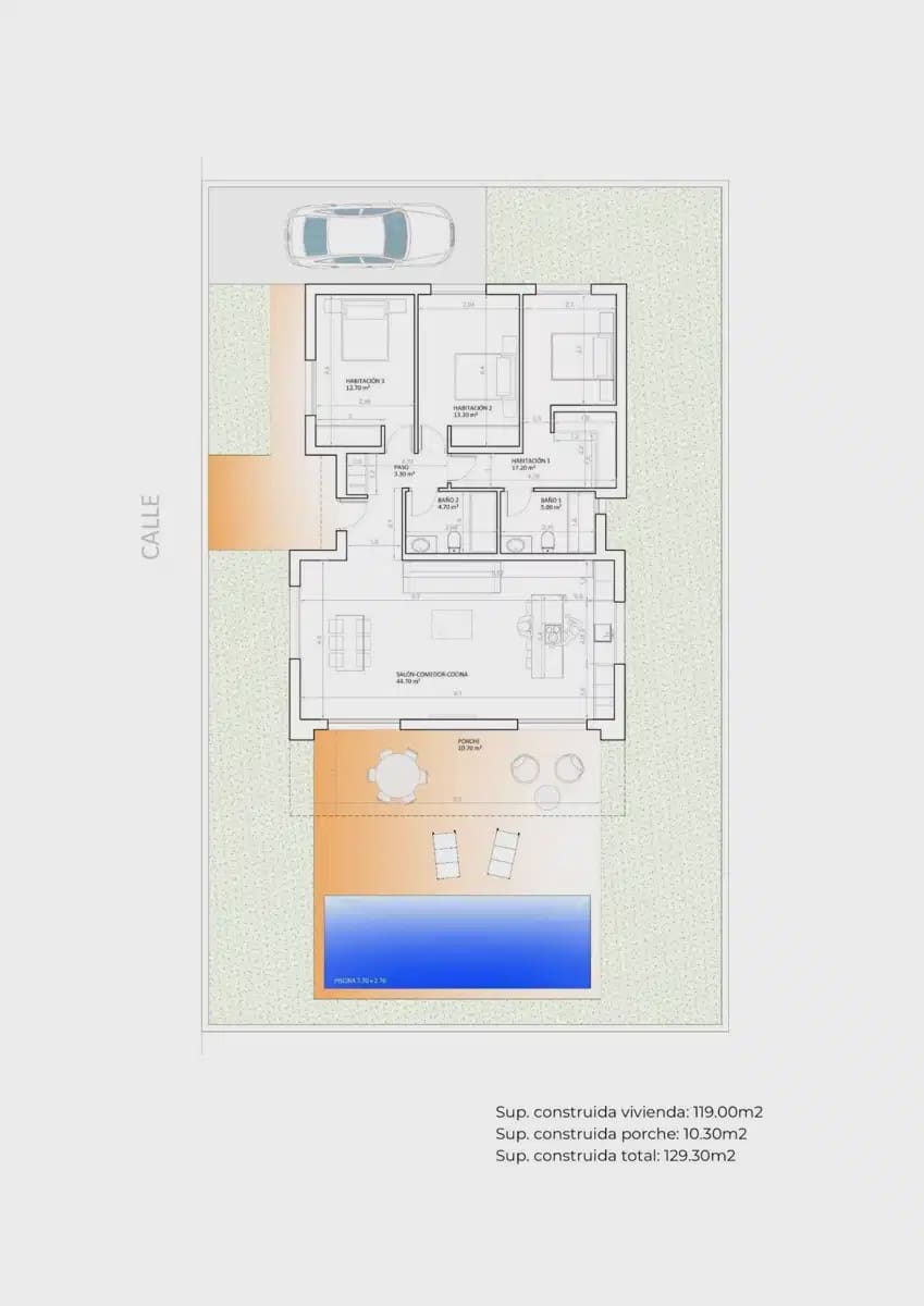 3 sovrum Villa till salu i Monforte del Cid med pool garage - 529 900 € (Ref: 10050594)
