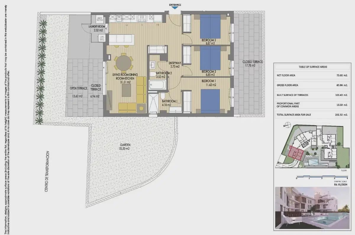 3 Zimmer Apartment zu verkaufen in Javea / Xabia mit Pool Garage - 565.000 € (Ref: 10050595)