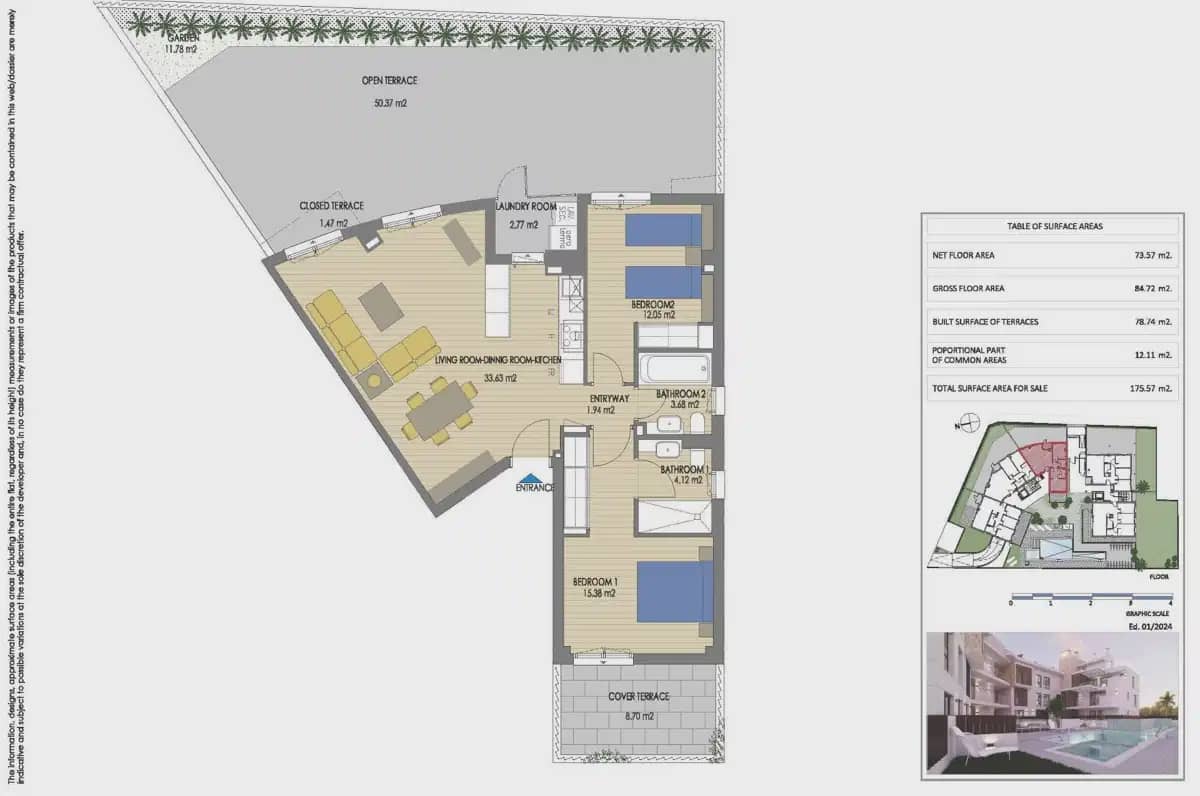 2 quarto Apartamento para venda em Javea / Xabia com piscina garagem - 521 000 € (Ref: 10050596)